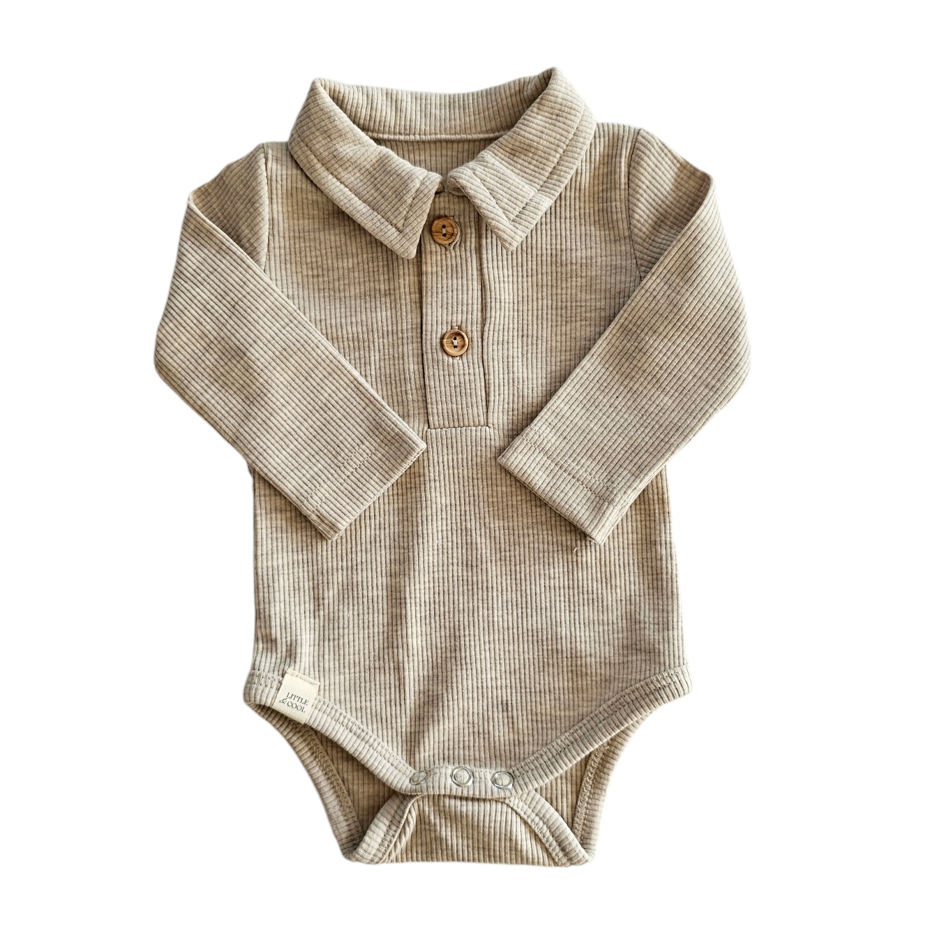 Romper – Polo rib beige melange