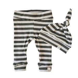 Newborn set – Rib streep green