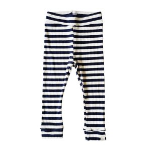Skinny legging – Big rib streep blue