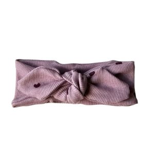 Haarband Breed – Rib hartjes lila