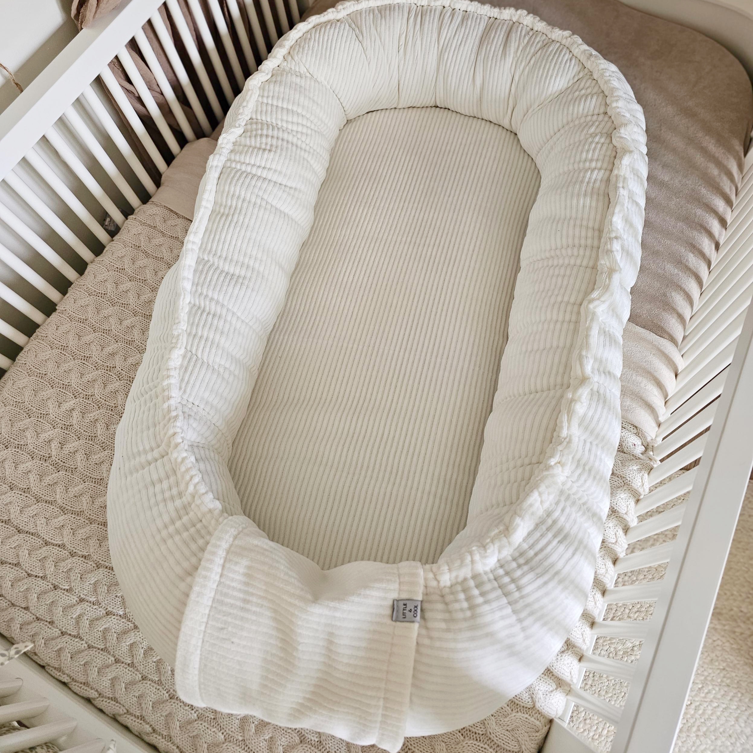 Babynestje – Rib ecru - Afbeelding 2