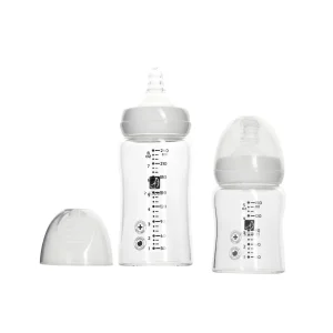 Glazen babyfles met speen