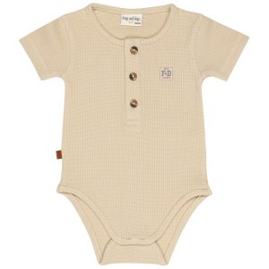 Frogs and Dogs romper wafel beige