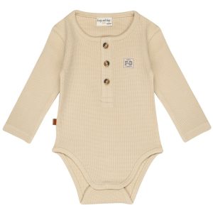 Frogs and Dogs romper wafel ls beige
