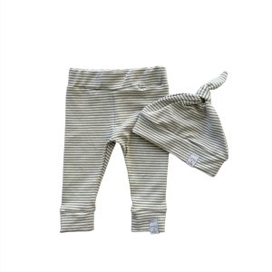 Newborn setje 44 MSmal streep Sage