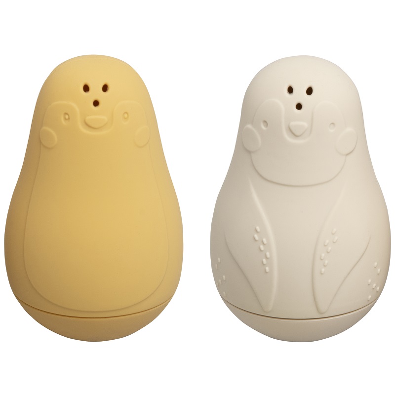 Baby’s Only | spuitfiguren pinguin oker/warm linen 2-pack - Afbeelding 2