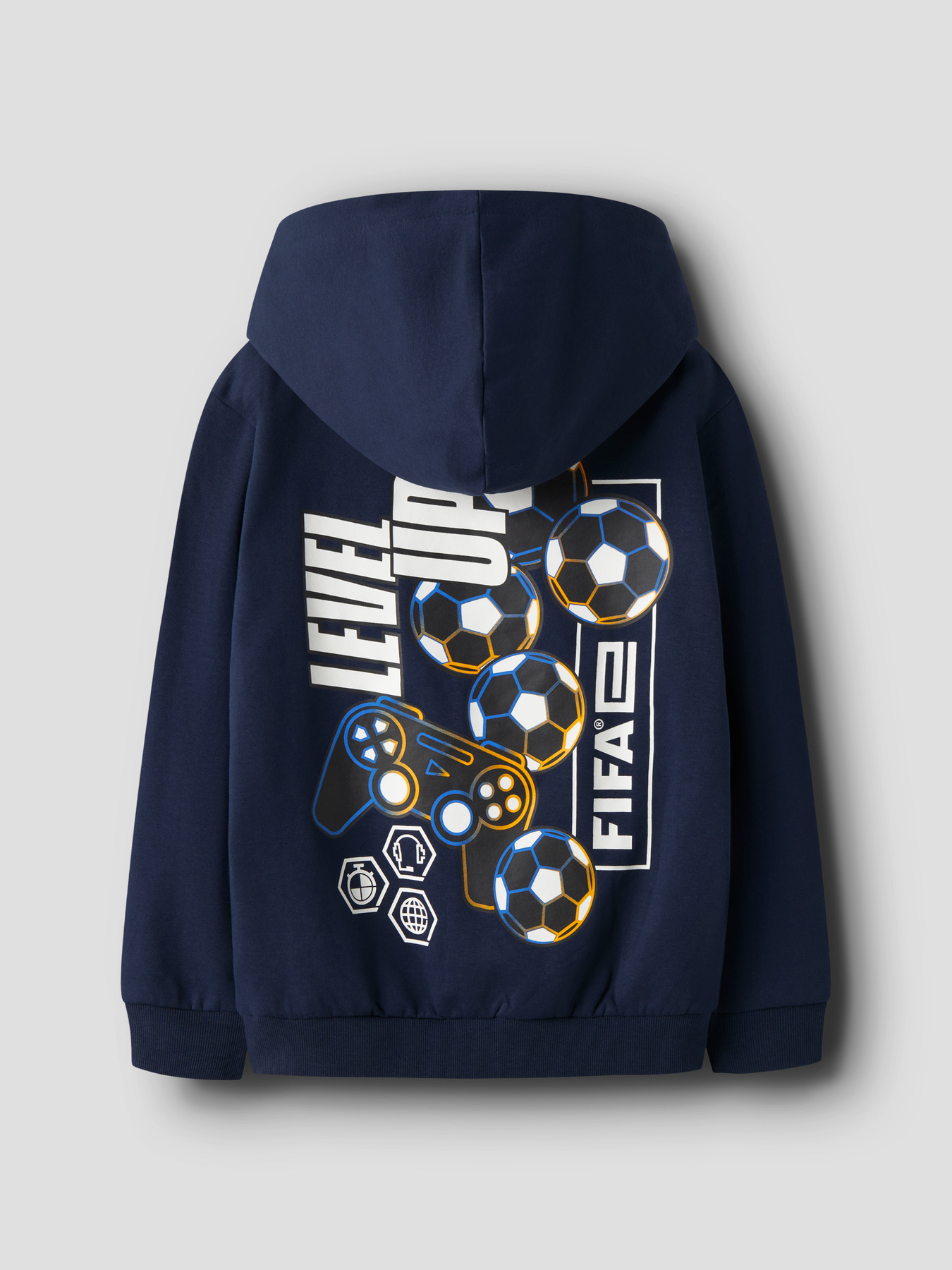 Hoodie donkerblauw voetbal