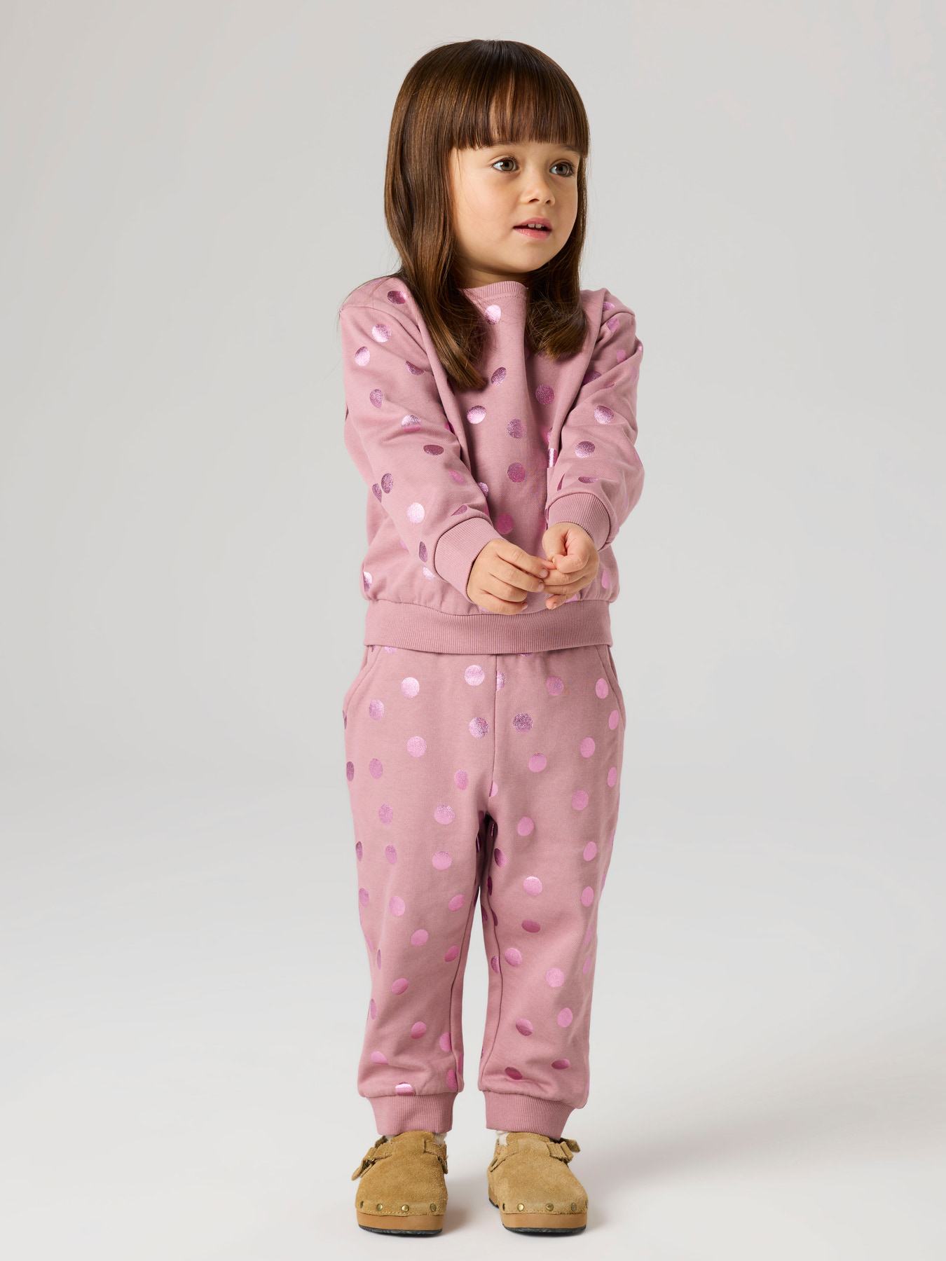 Zachte meisjes sweater met foil stippen - Afbeelding 2