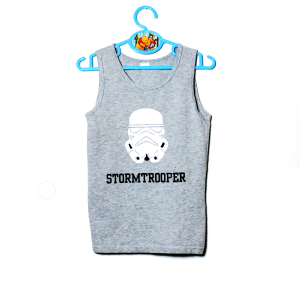Hemd grijs  met print Star Wars Stormtrooper maat 128