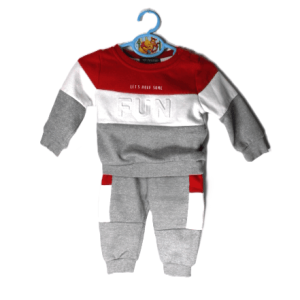 Primark joggingpakje Let´s have son FUN 3 kleurig maatje 74