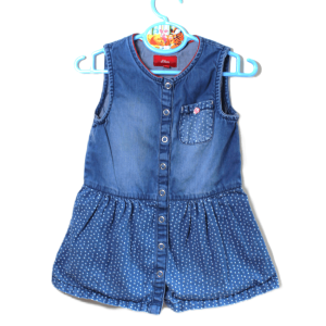 s.Oliver denim jurkje mouwloos maatje 86