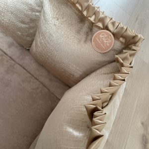 Boxrand goud croco velvet met goud satijn