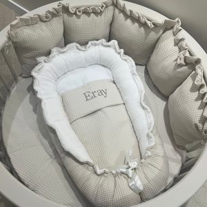KIES UW KLEUR boxset wafelstof en teddy Eray – Babynestje, Boxkleed en Boxrand