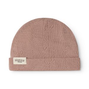 MarMar Copenhagen – Babymutsje Aiko – Wool pointelle – Burnt rose