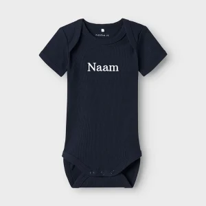 Romper Jongen – Donker blauw – Met naam