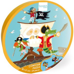 Scratch Europe | contourpuzzel piraat 3+
