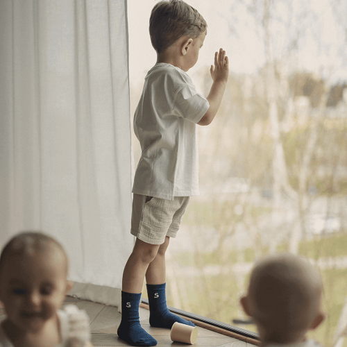 Stuckies | sokken anti-slip donkerblauw - Afbeelding 5