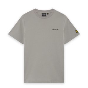 Lyle & Scott print t-shirt cold grey